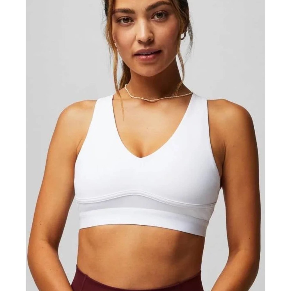 NWT Fabletics All Day Everyday White Bra Large New with Tags